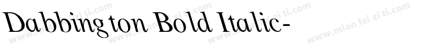 Dabbington Bold Italic字体转换